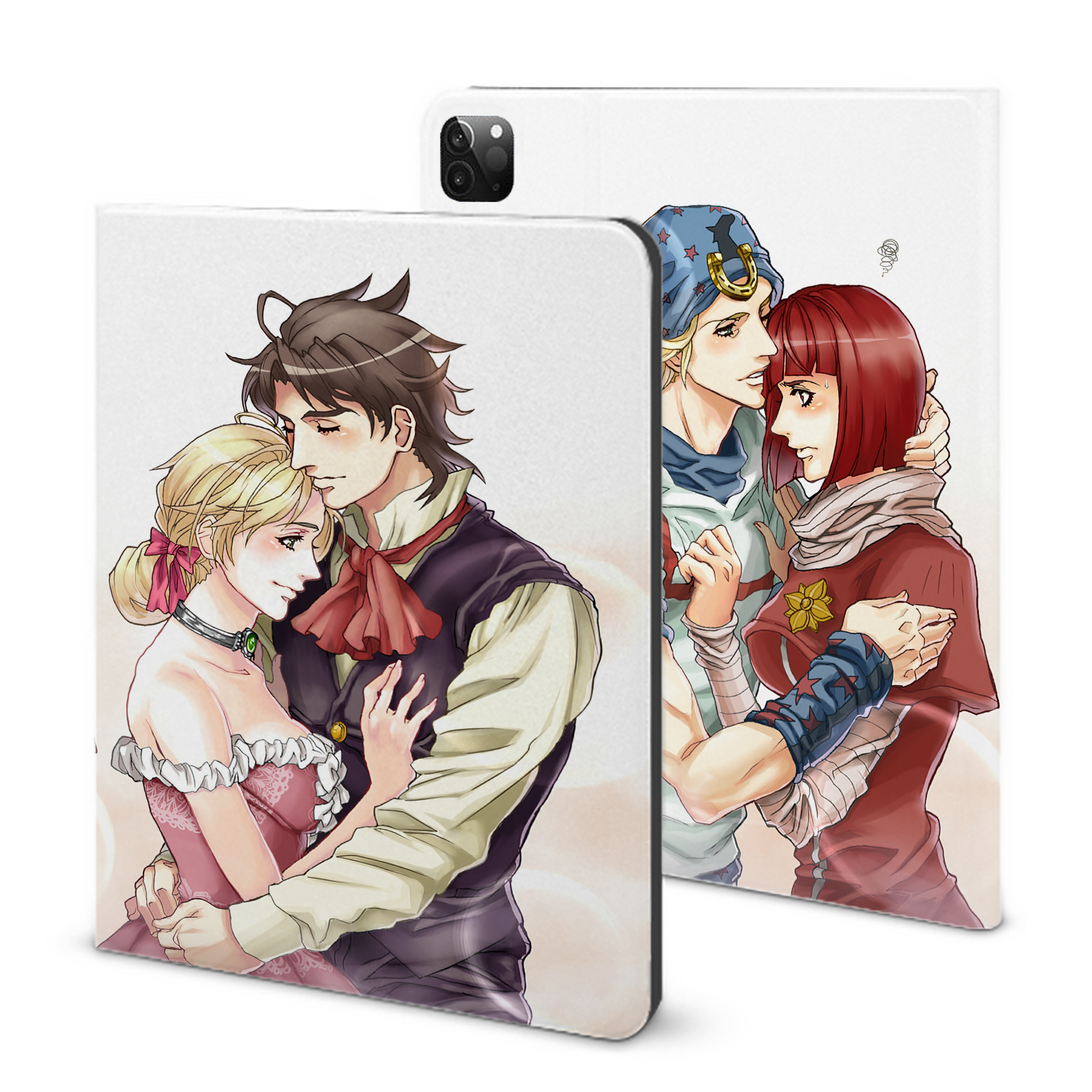 （画像用） ジョジョの奇妙な冒険 JoJo's Bizarre Adventure IPadケース ペンホルダー付き ブックスタイルデザイン